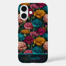 Artistic Women Gift Carnation Custom iPhone 16 Hoesje