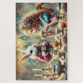 Artistic Wonderland Tea Party Alice & Rabbit Legpuzzel (Verticaal)