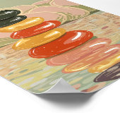 Artistic Zen Stone Stack Polished Pebbles  Poster (Hoek)