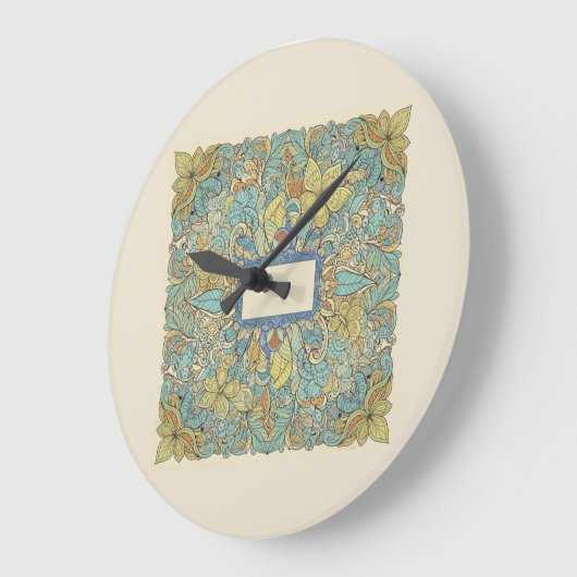 Artistic Zentangle Mandala Wall Clock Grote Klok (Hoek)