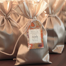 Artistiek Abstract Boho Kleurrijke 60ste Verjaarda Cadeaulabel