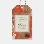 Artistiek Abstract Boho Kleurrijke 60ste Verjaarda Cadeaulabel (Voorkant)