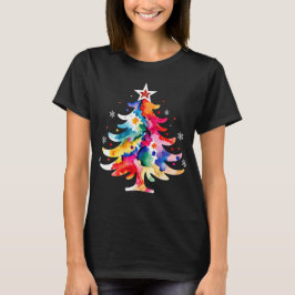 Artistiek Abstract Kerstboom vakantie T-shirt