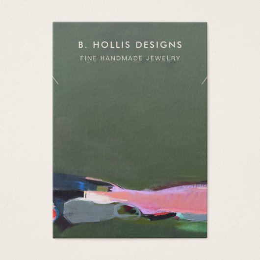 Artistiek Abstract Ketting Display Holder Visitekaartje (Voorkant)