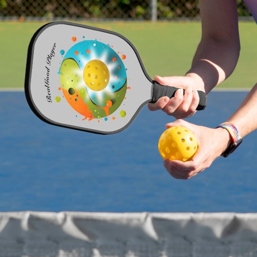 Artistiek Abstract Kleurrijk personaliseren Pickleball Paddle (Insitu)