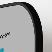 Artistiek Abstract Kleurrijk personaliseren Pickleball Paddle (Links Detail)