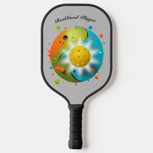 Artistiek Abstract Kleurrijk personaliseren Pickleball Paddle (Achterkant)