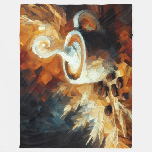 Artistiek Abstract koffiekopje Fleece Deken (Voorkant)