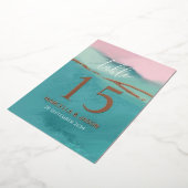 Artistiek Abstract Landschap Bruiloft Tafel Nummer Folie Uitnodiging (Gedraaid)