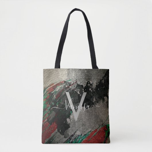 Artistiek Abstract Modern Glam Faux Gold Glittery Tote Bag (Voorkant)