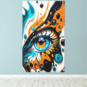 Artistiek Abstract Oog Canvas Afdruk (Insitu (Houten vloer))