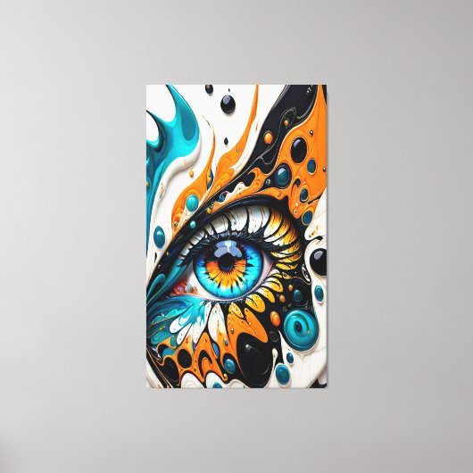 Artistiek Abstract Oog Canvas Afdruk (Voorkant)