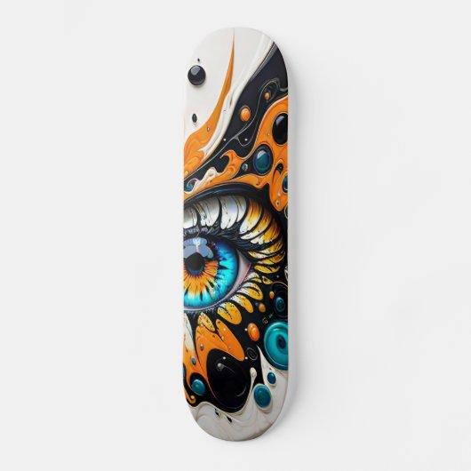 Artistiek Abstract Oog Persoonlijk Skateboard (Voorkant)