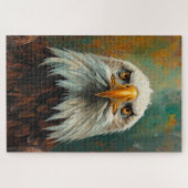 Artistiek adelaarsportret - Levendig olieverfschil Legpuzzel (Horizontaal)