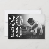 Artistiek Afstuderen | Wit Zwart Minimaal 2 Foto Aankondiging (Voorkant)