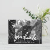 Artistiek Afstuderen | Zwart witte graffiti foto Kaart (Staand voorkant)