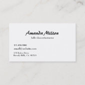 Artistiek Ballet Studio Danser Ballerina Visitekaartje (Achterkant)