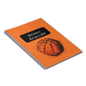 Artistiek Basketbal Sport Kinder Notitieboek (Rechterzijde)