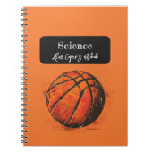 Artistiek Basketbal Sport Kinder Notitieboek (Voorkant)