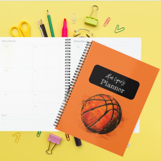 Artistiek Basketbal Sport Kinder Planner