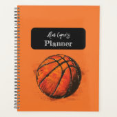 Artistiek Basketbal Sport Kinder Planner (Voorkant)