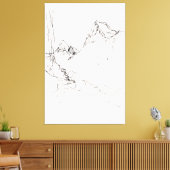 Artistiek berglandschap - Premium Canvas Afdruk (Insitu (Woonkamer))