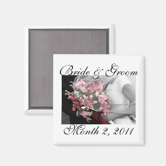 Artistiek Bewaar de datum Bruiloft Magneet (Voorkant / Achterkant)