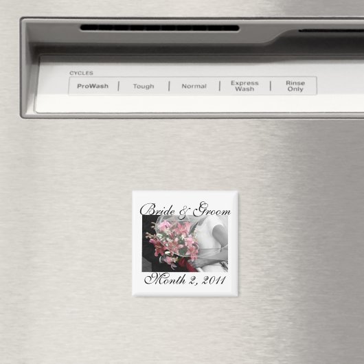 Artistiek Bewaar de datum Bruiloft Magneet (Insitu (Vaatwasser))