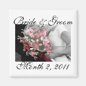 Artistiek Bewaar de datum Bruiloft Magneet (Voorkant)