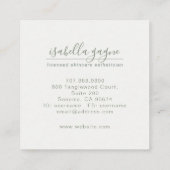 Artistiek Blauw Groen Abstracte Waterverf Skincare Vierkante Visitekaartje (Achterkant)