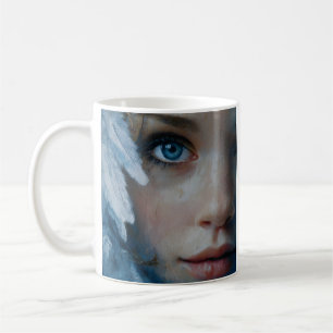 Artistiek Blauw Oog Portret Koffiemok