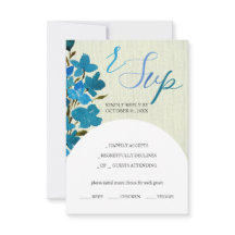 Artistiek Blauw Waterverf Wildbloemen