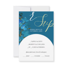 Artistiek Blauw Waterverf Wildbloemen