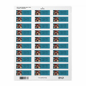 Artistiek Bloem Motief Retouradres Label (Full Sheet)