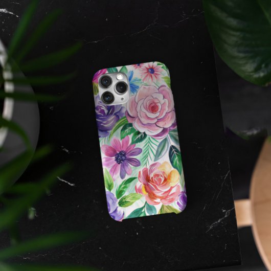 Artistiek Bloemen Ontwerp iPhone Case
