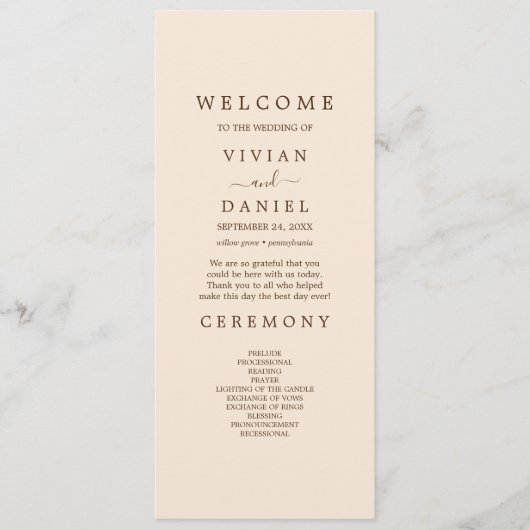 Artistiek bloemenwieden roze programmakaart (Voorkant)