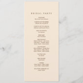 Artistiek bloemenwieden roze programmakaart (Achterkant)