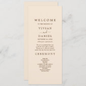 Artistiek bloemenwieden roze programmakaart (Voorkant / Achterkant)