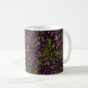 Artistiek Bloemmotive: Paarse Bloemen Koffiemok