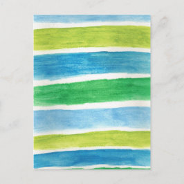 Artistiek Briefkaart Waterverf Stripes