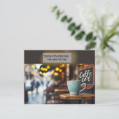 Artistiek Café Quote Postkaart (Staand voorkant)