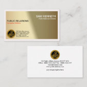 artistiek creatief in het licht van de public rela visitekaartje (Voorkant / Achterkant)