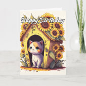 Artistiek Dagdromen Kitty Cat Design Kaart (Voorkant)
