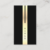 Artistiek detail Modern Zwart & Goud Visitekaartje (Voorkant)