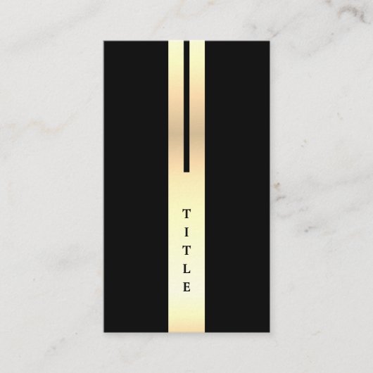 Artistiek detail Modern Zwart & Goud Visitekaartje (Voorkant)