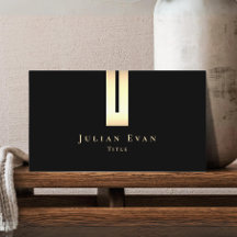 Artistiek Detail Zwart en Goud Visitekaartje