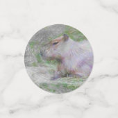 artistiek dier capybara confetti (Kleine voorkant)