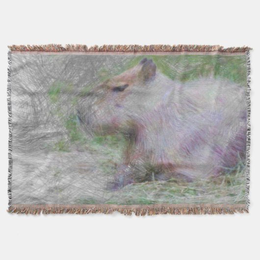 artistiek dier capybara deken (Voorkant)