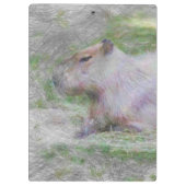 artistiek dier capybara klembord (Achterkant)