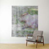 artistiek dier capybara wandkleed (In situ)